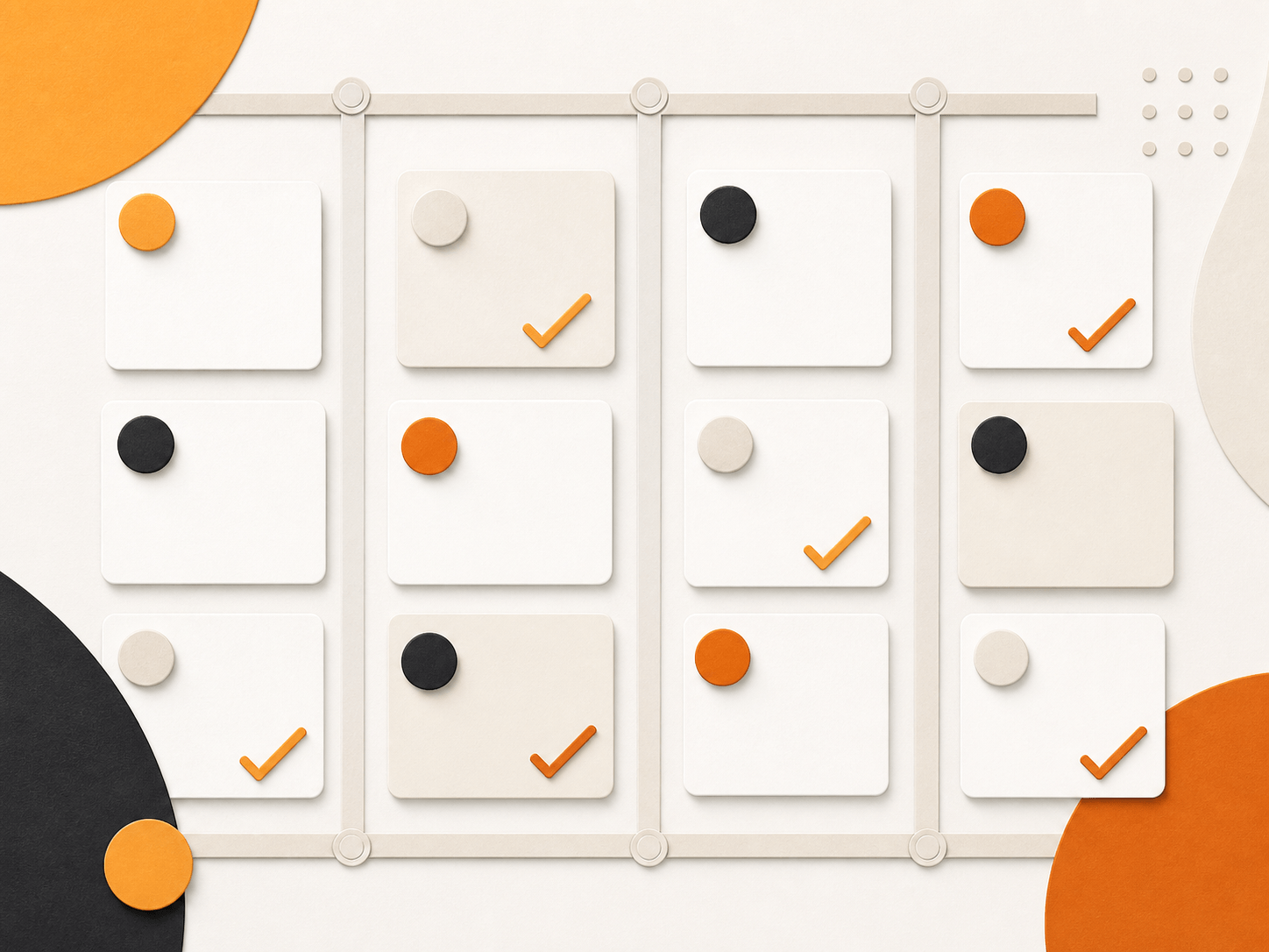 Friendly abstract chart shapes for kids